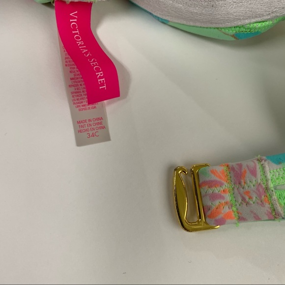 Victorias Secret Bikini Top 34C Flirt Bandeau Blue - Picture 3 of 7